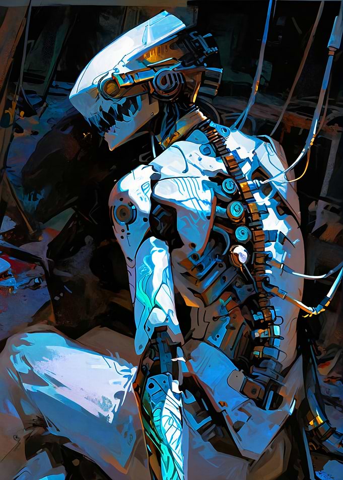 Cyberpunk Robot Art