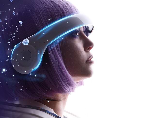 Woman in VR Headset