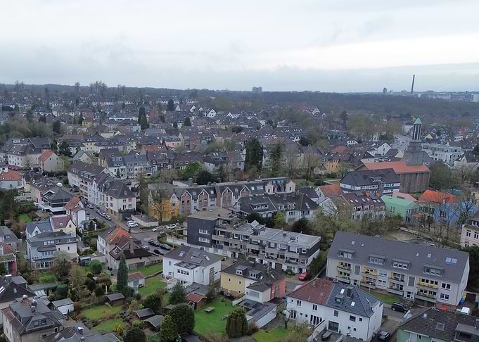 Aerial View of German Town