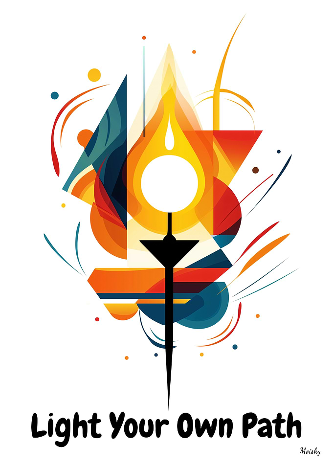 Light Your Own Path Abstract Motivational Art