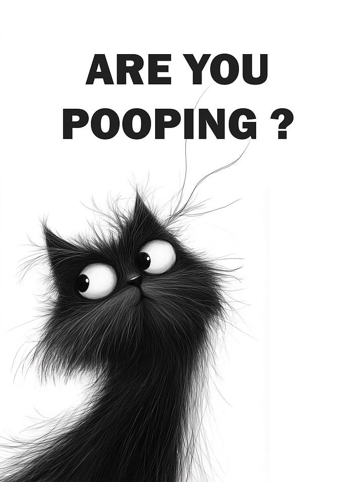 Are you Pooping Cat Meme