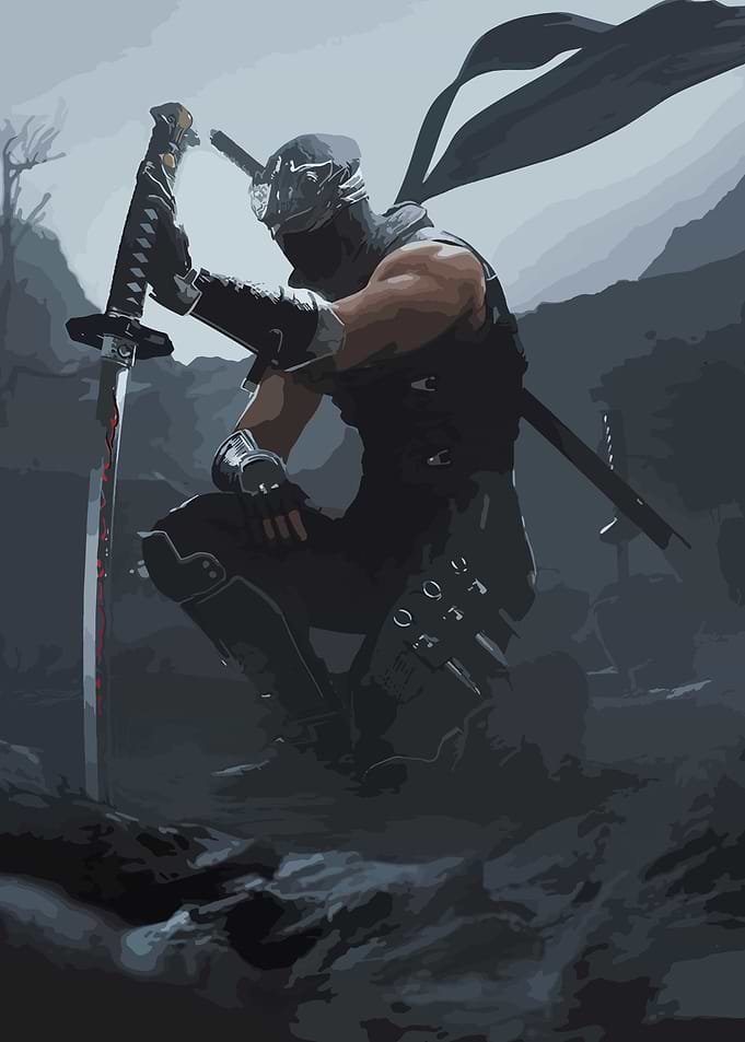 Ninja Warrior with Katana