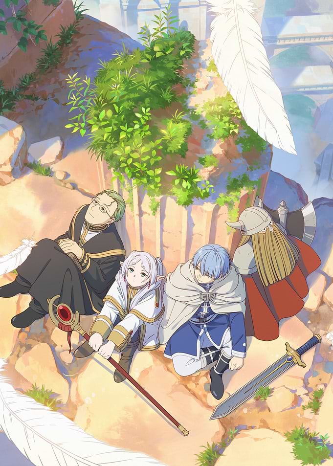 Frieren with Himmel, Eisen and Heiter Key Art
