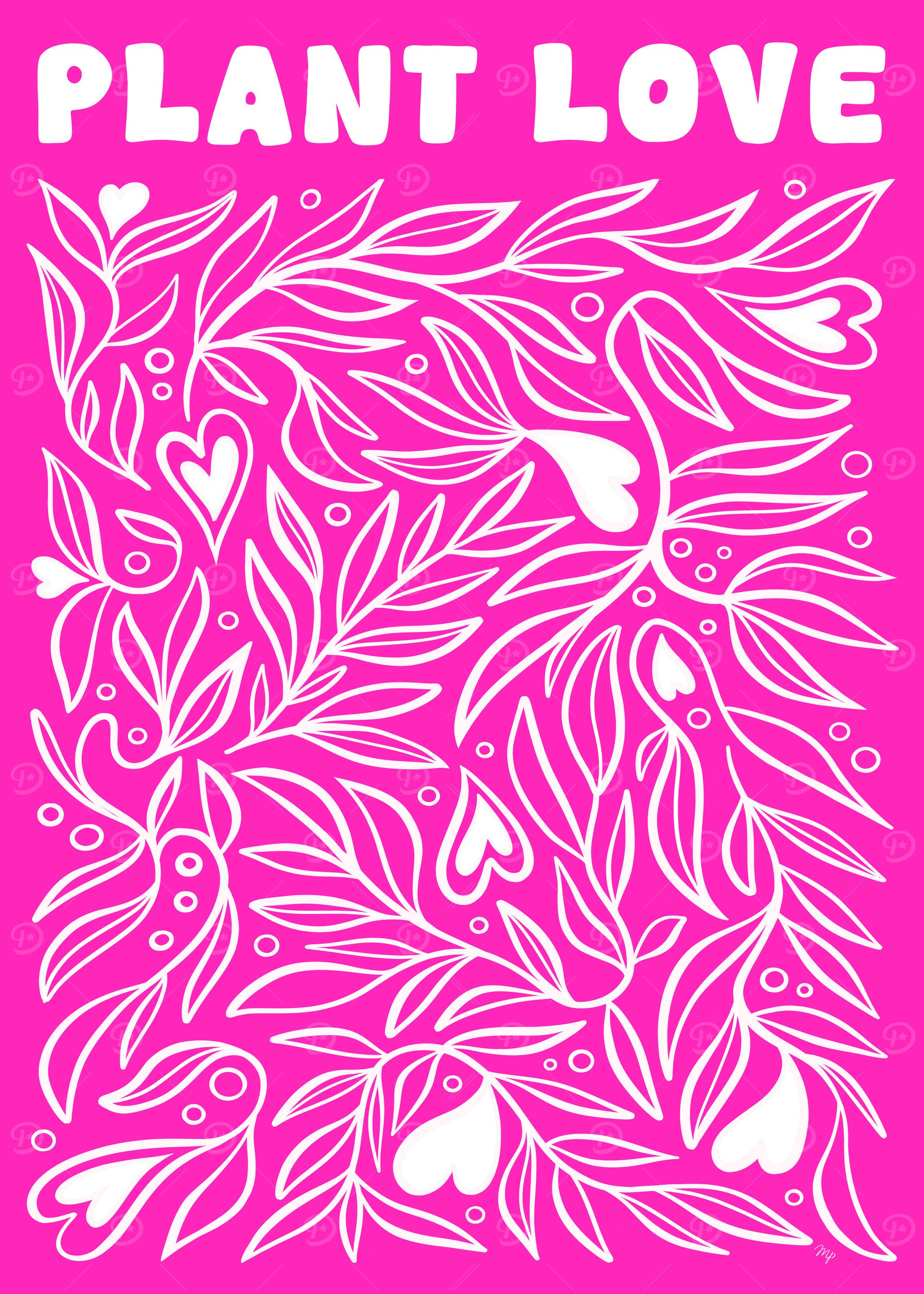 Pink Plant Love Floral Love Set One