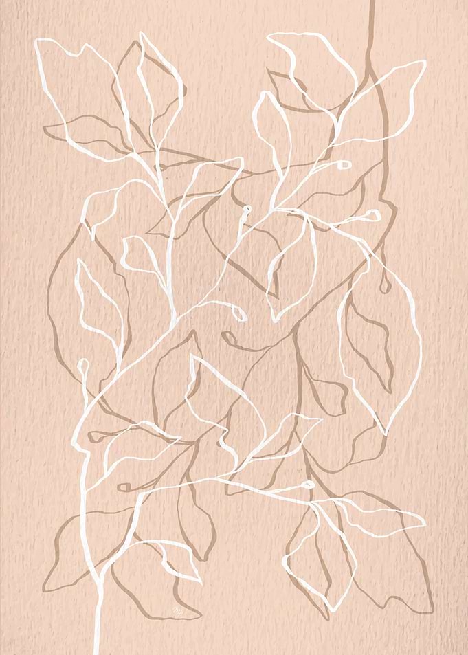 Minimalist Mirror Line Florals