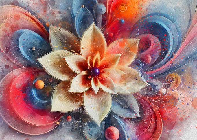 Colorful Abstract Flower Art