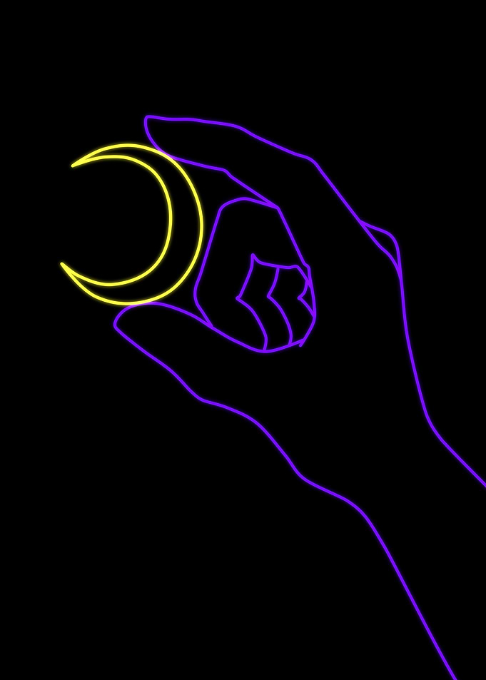 Neon Moon Hand