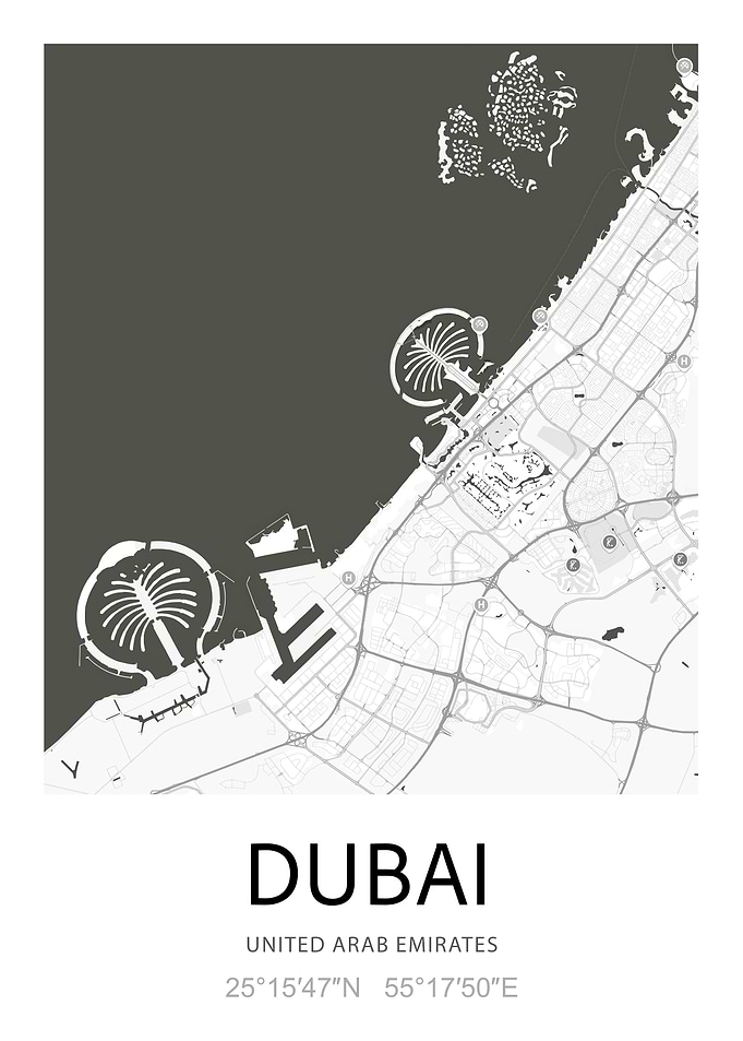 Dubai City Map