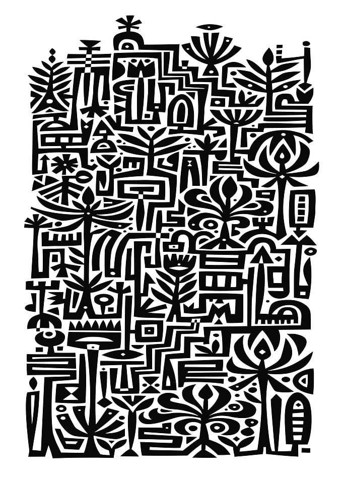 Abstract Black and White Pattern