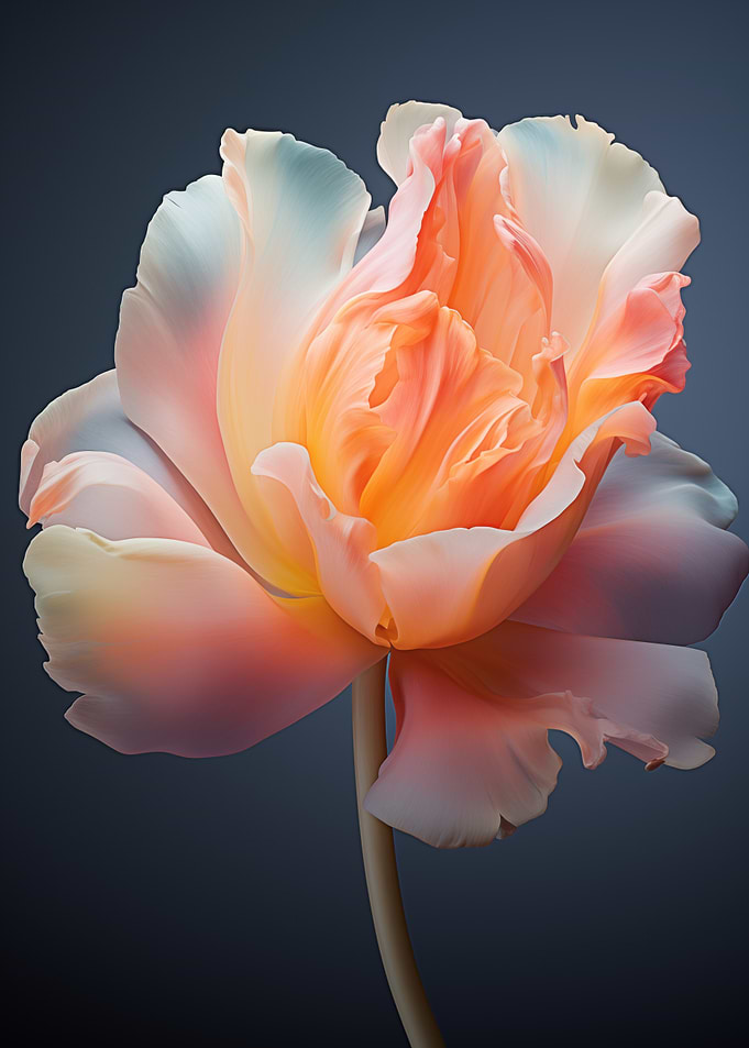 Peach and Cream Tulip