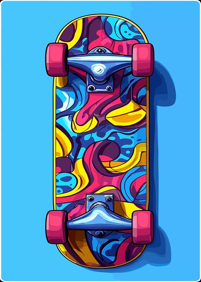 Colorful Skateboard Design
