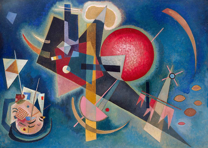 Abstract Art with Red Circle