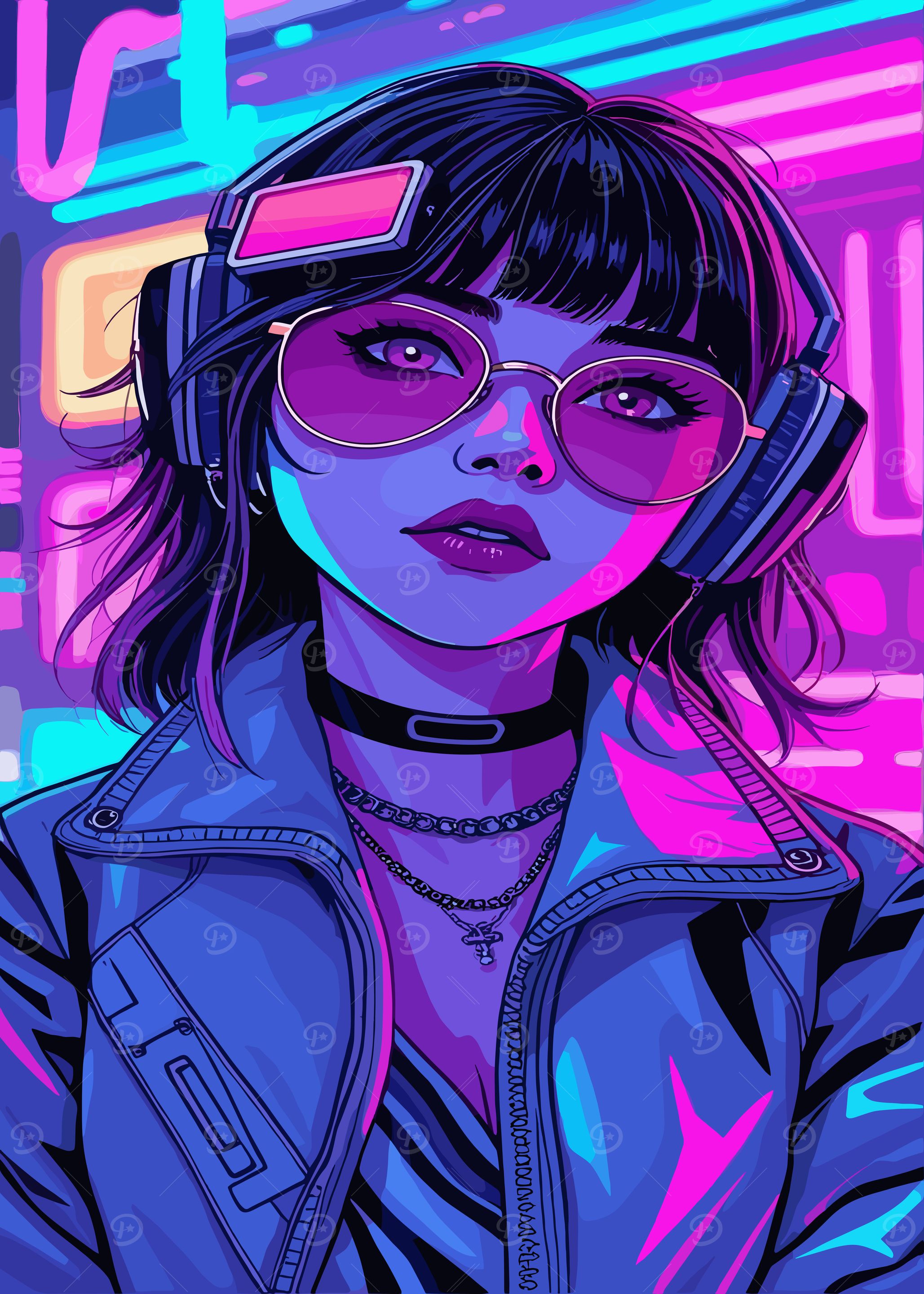Cyberpunk Girl Portrait
