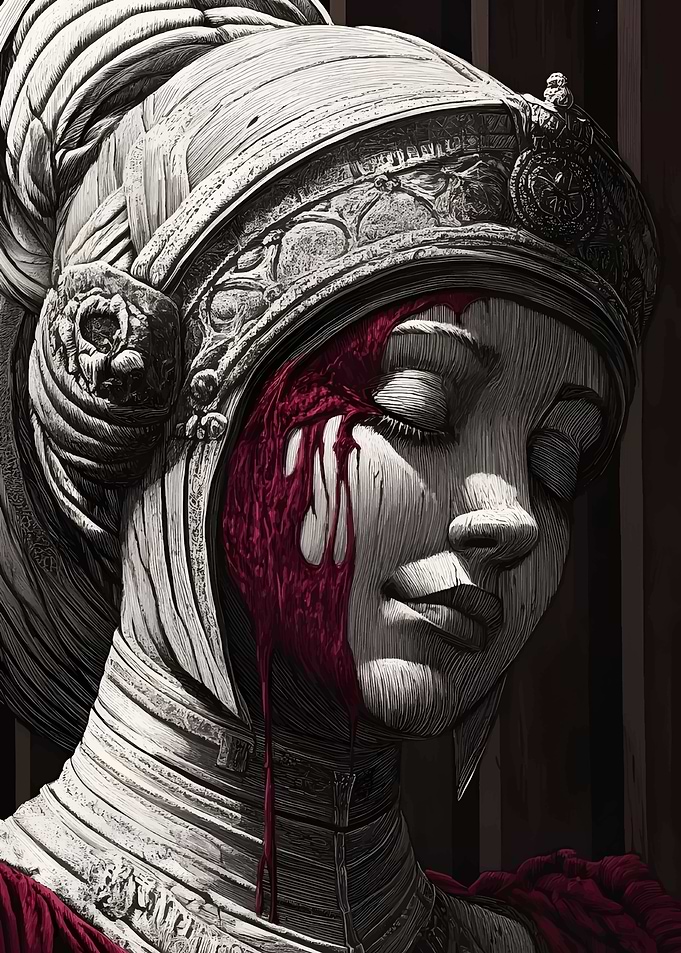 Bloodstained Warrior Woman