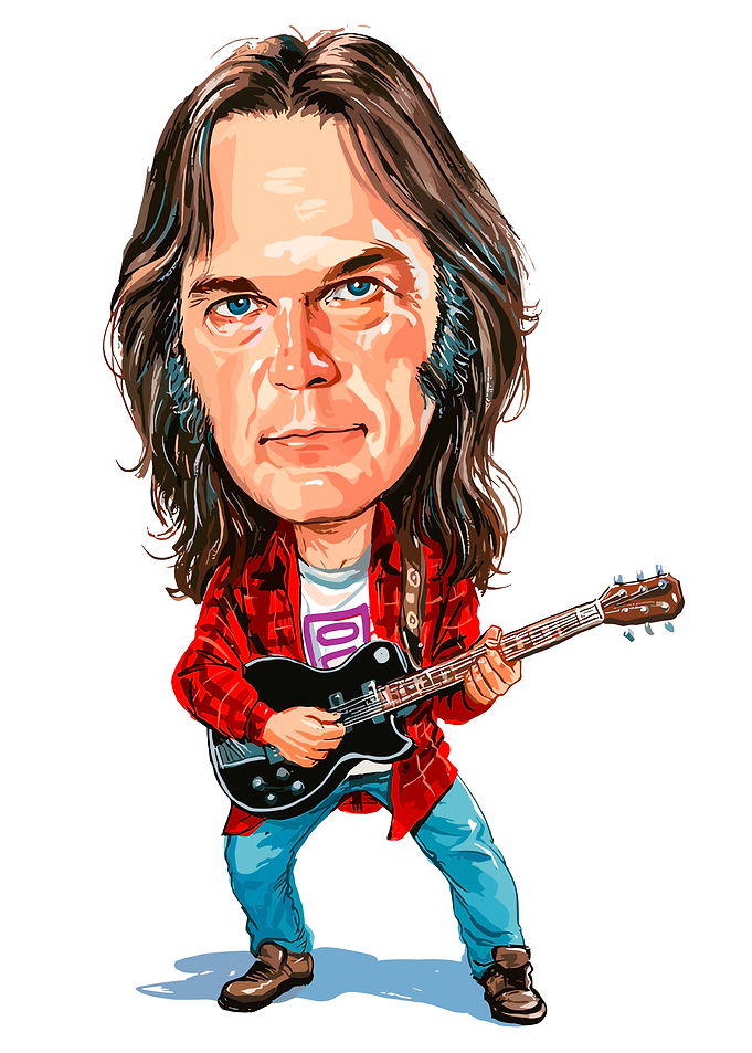 Caricature of a Guitarist