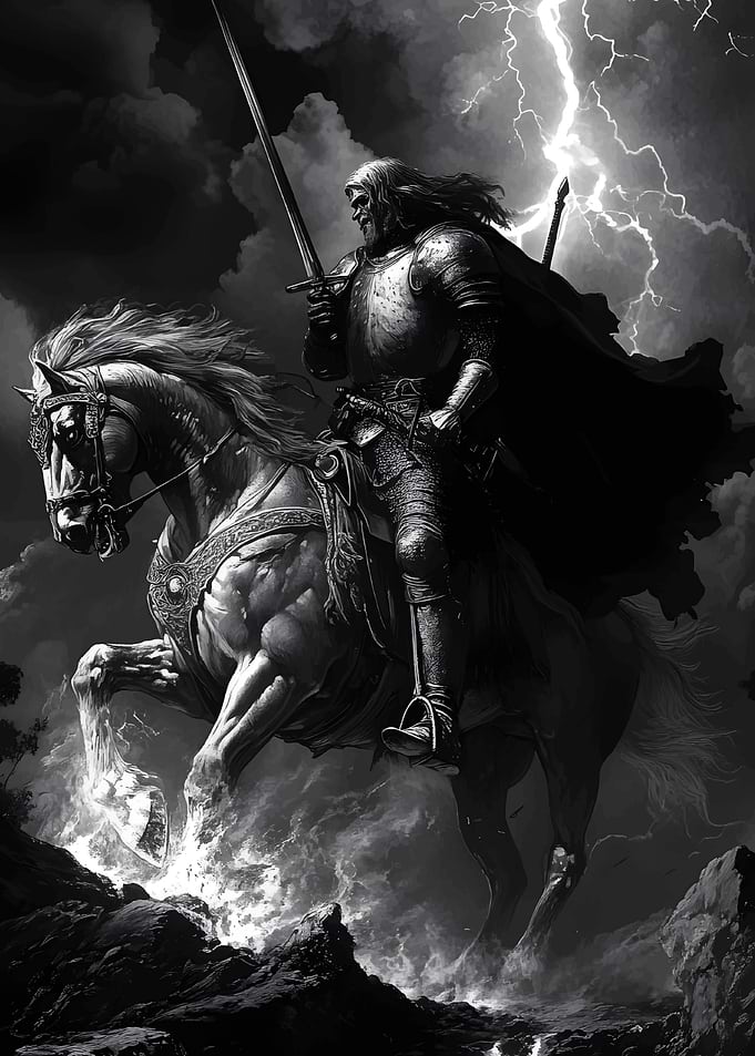 Dark Knight on Horseback