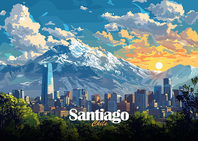 Santiago, Chile Skyline