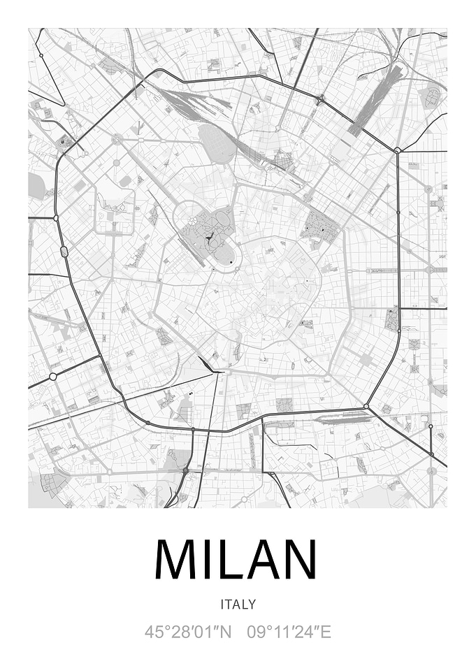 Milan City Map