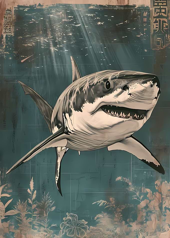 Great White Shark Art Print