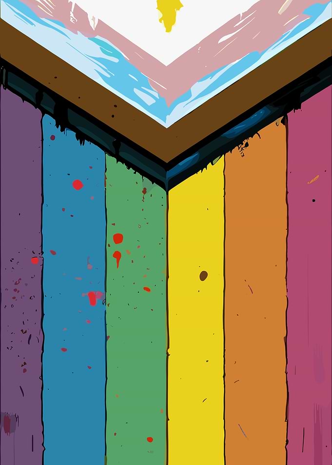 Rainbow Wooden Stripes