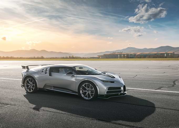 Silver Bugatti Chiron