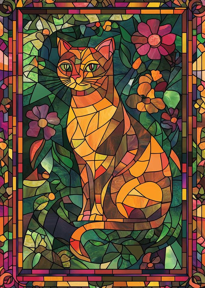 Stained Glass Cat