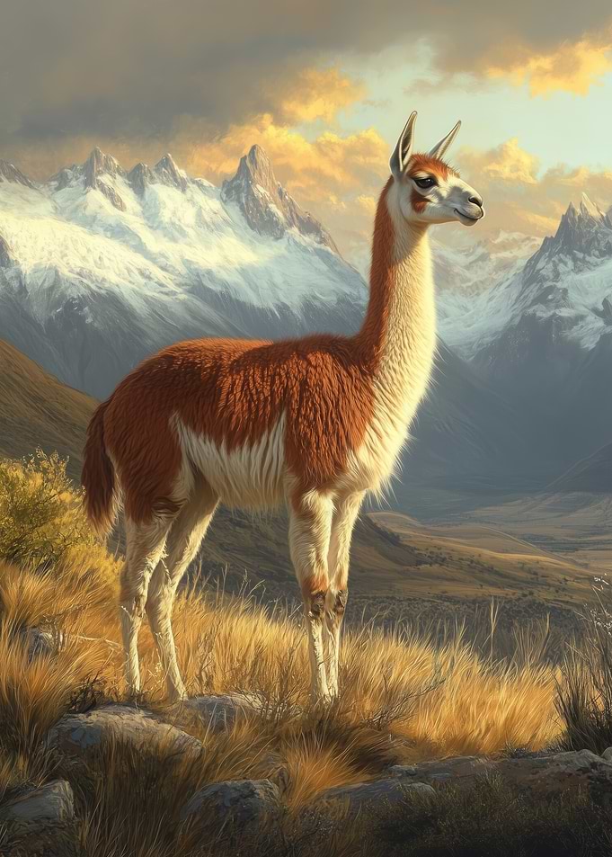 Guanaco in the Andes