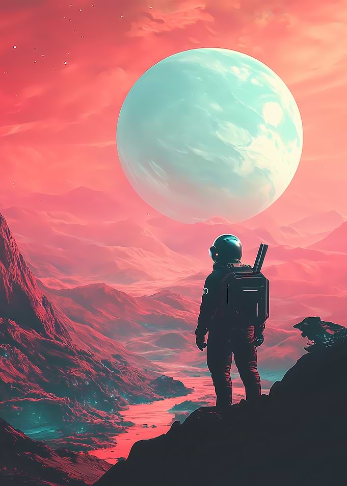Astronaut on Alien Planet