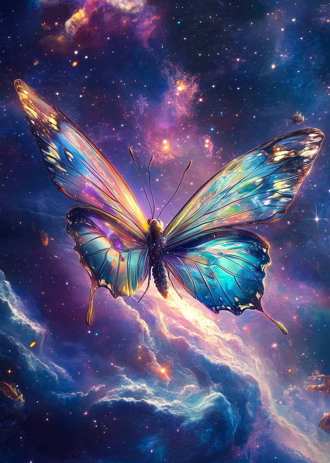Cosmic Glasswing Butterfly