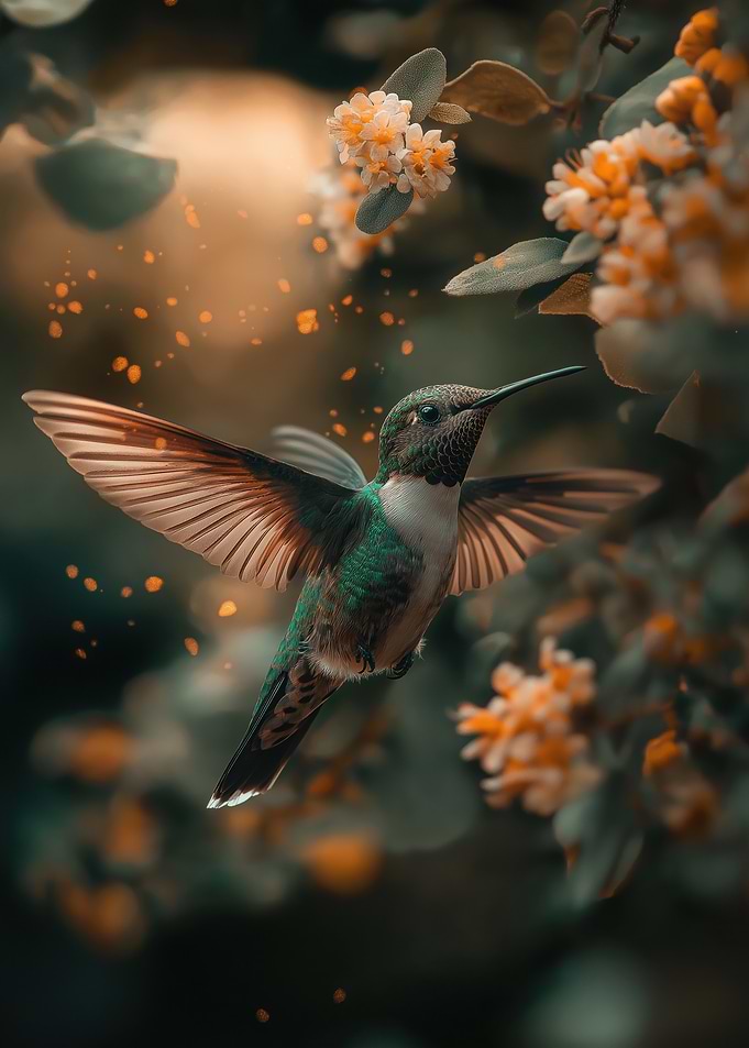 Hummingbird in Flight