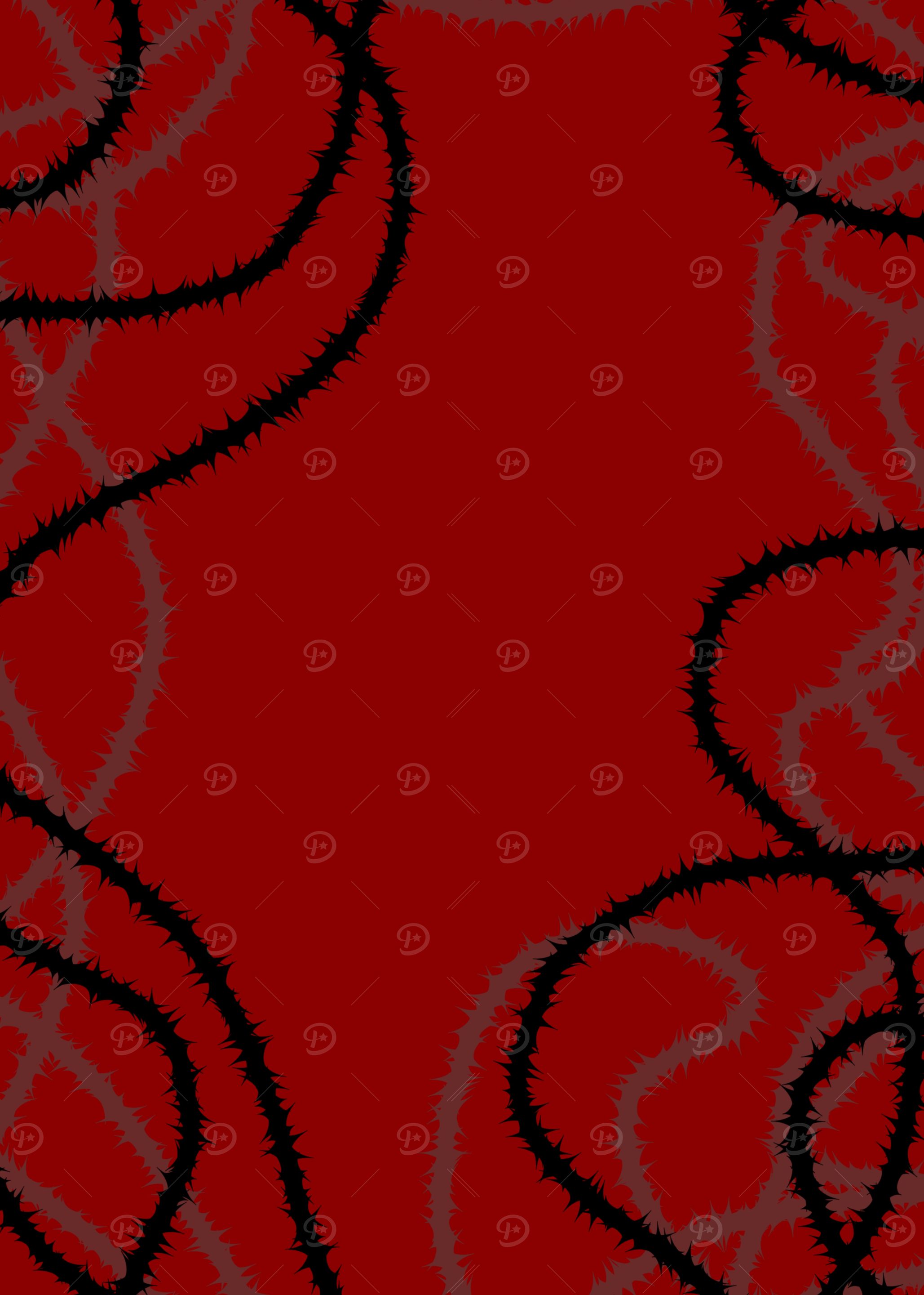 Red Background with Black Spikes