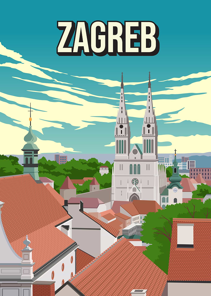 Zagreb Croatia Cityscape Skyline
