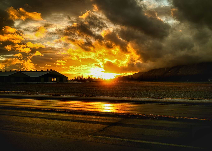 Golden Sunset Landscape