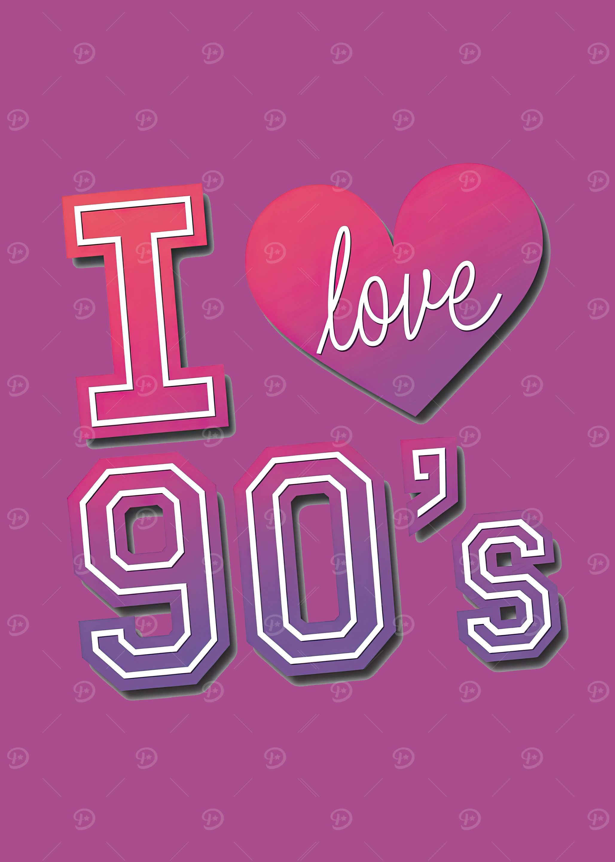 I Love 90's Graphic