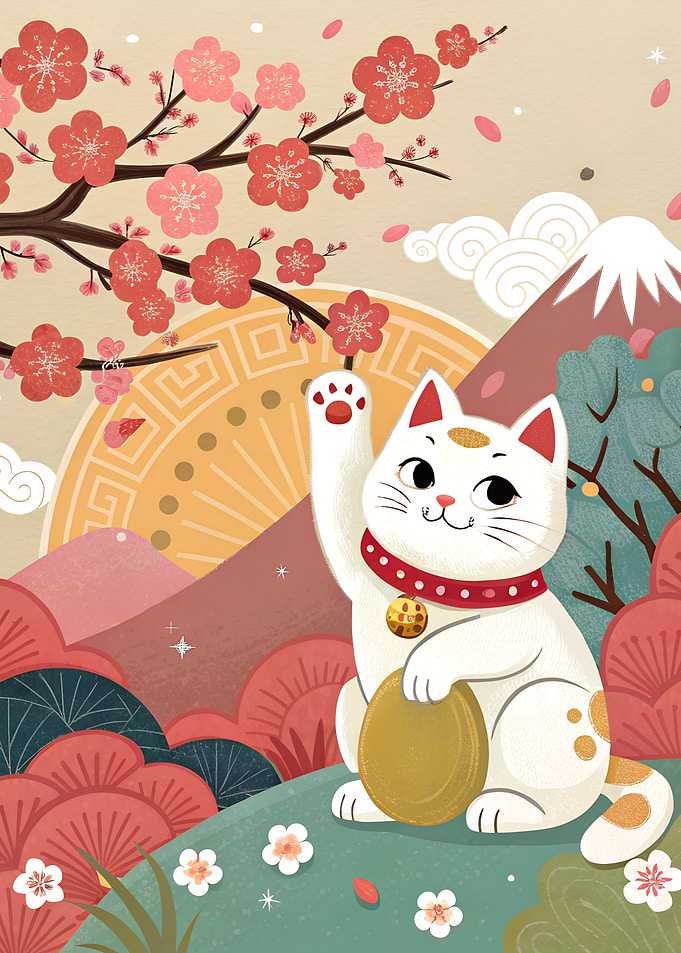 Lucky Beckoning Cat Maneki Neko