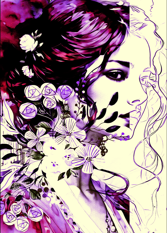 Floral Portrait Woman
