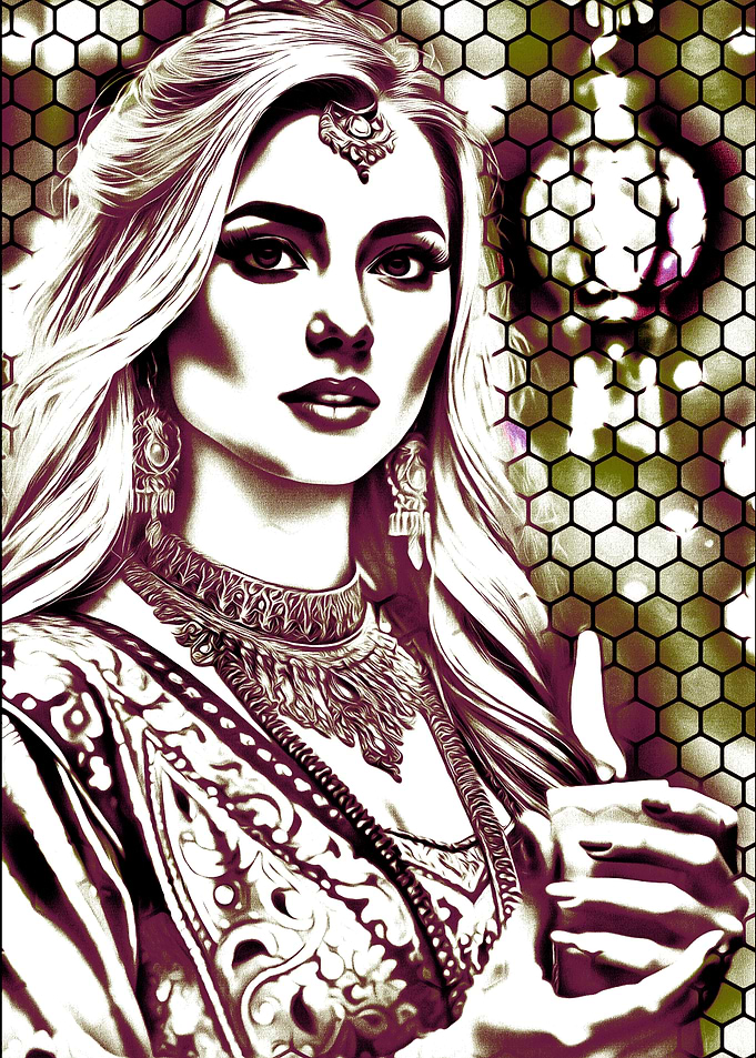 Princess in ornate dress