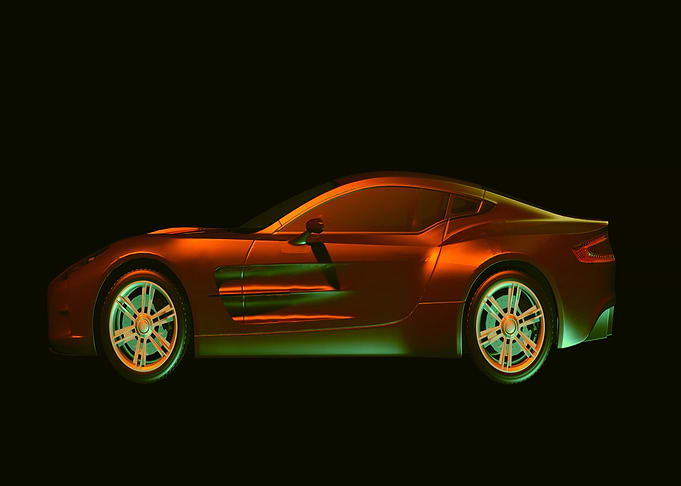 Red Sports Car Side View