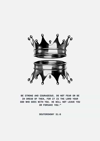 Silver Crown & Bible Verse