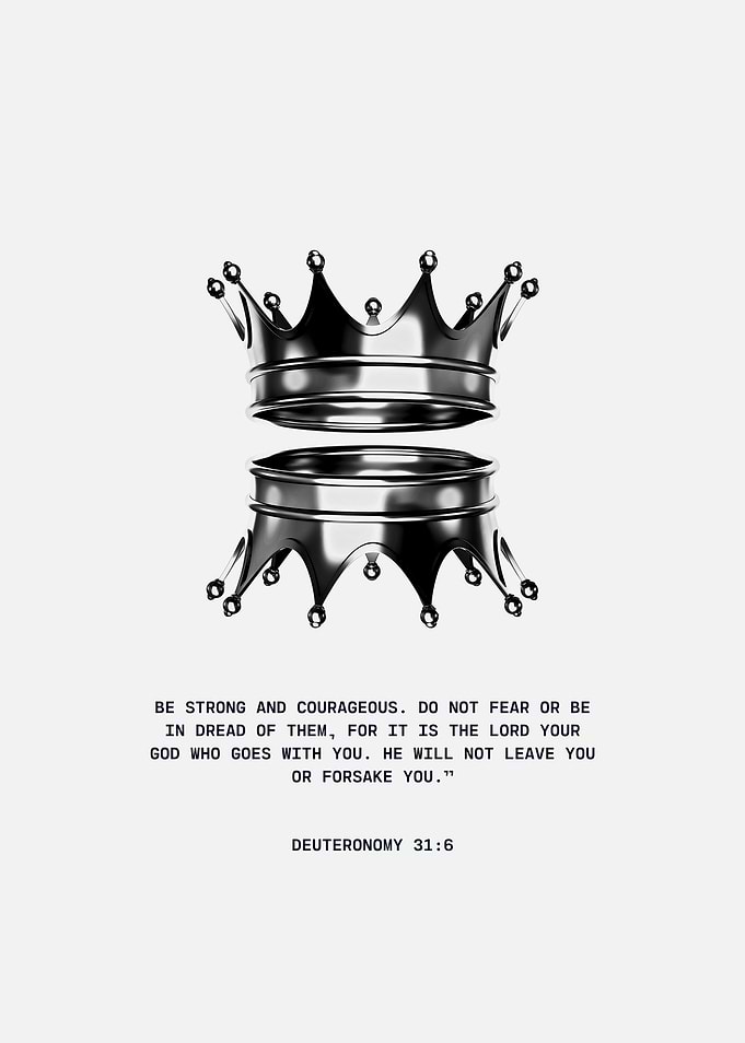 Silver Crown & Bible Verse