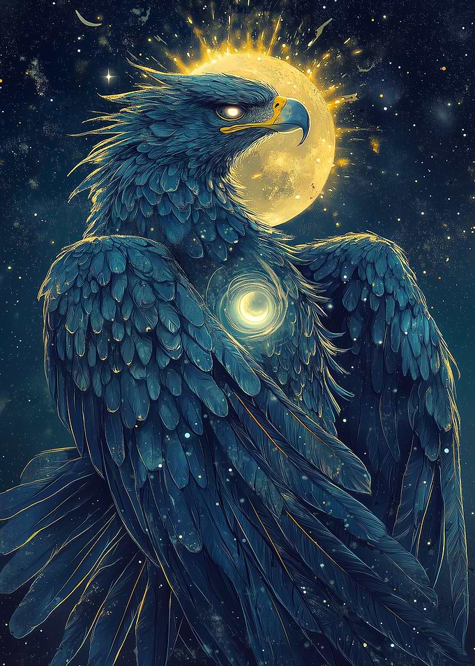 Harpy Eagle with Celestial Wings