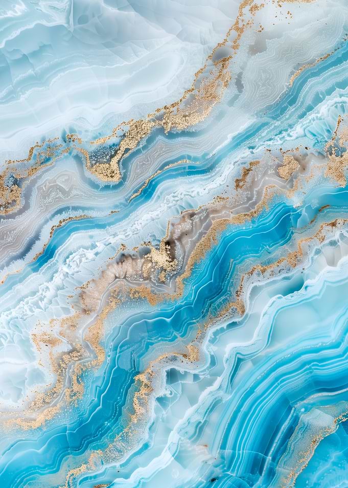 Blue and Gold Marble Texture