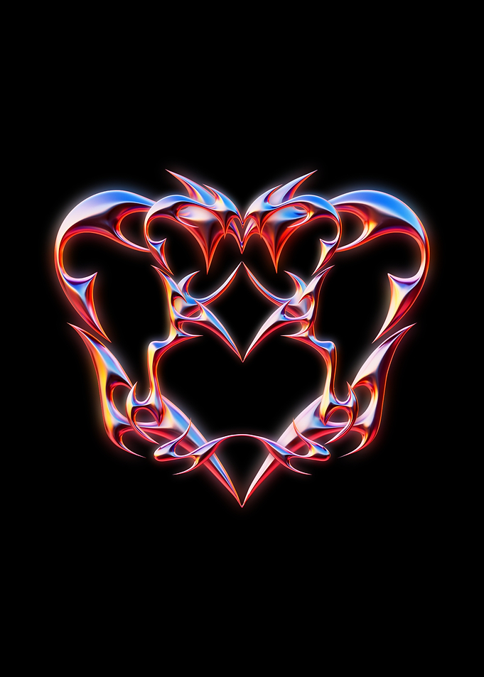 Abstract Metallic Heart