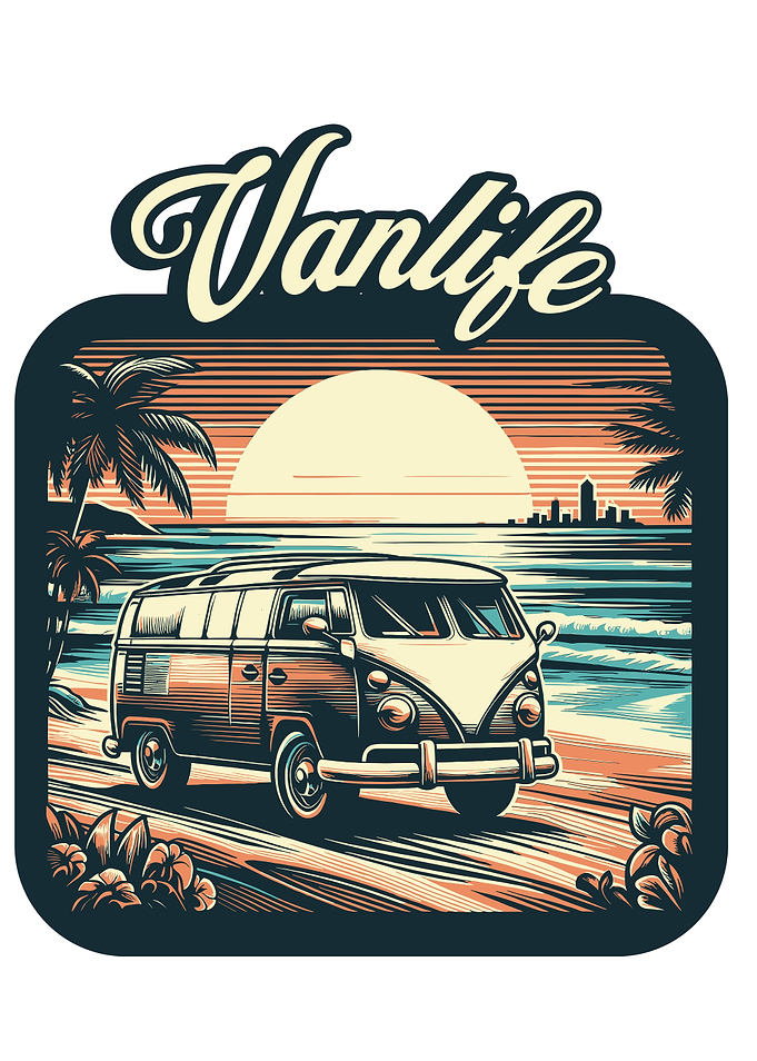 Vanlife Beach Sunset