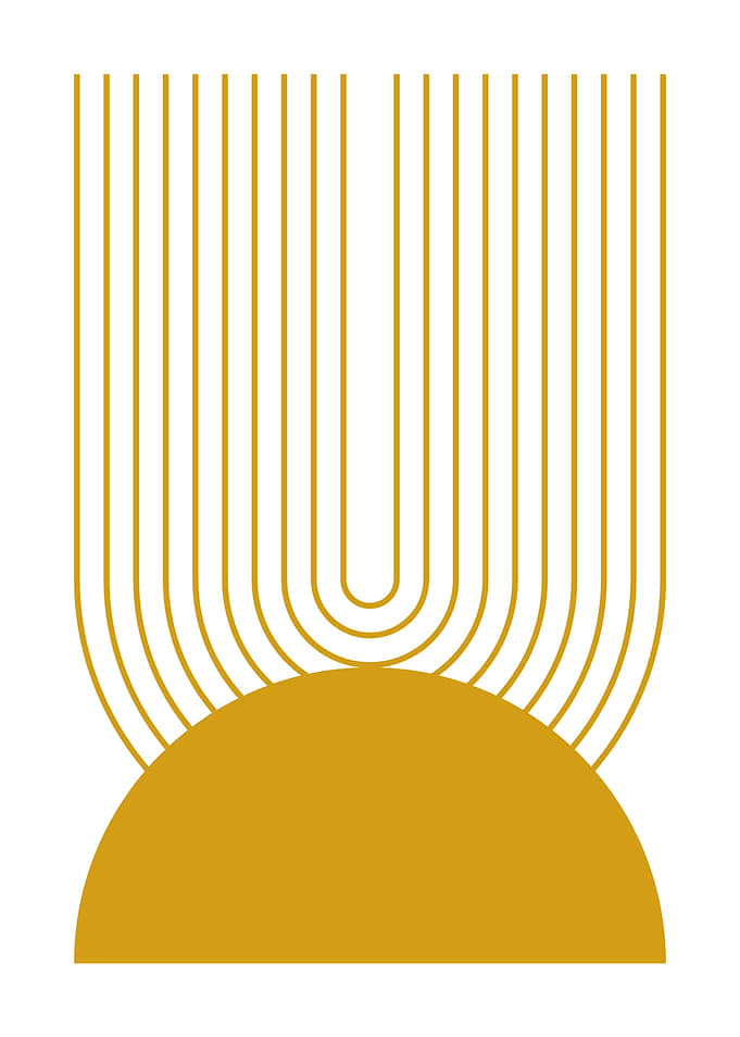 Golden Abstract Sun