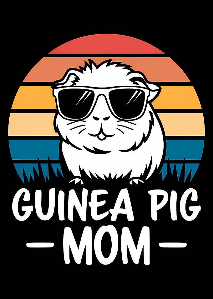 Guinea Pig Mom Retro Design