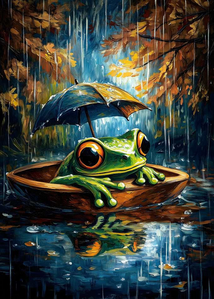 Frog in the Rain