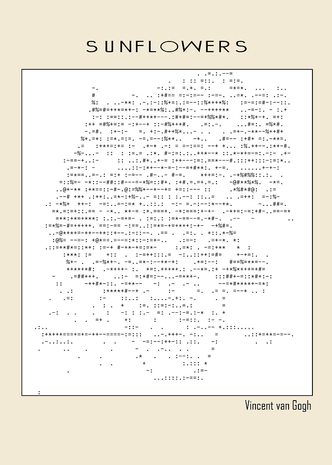 Sunflowers - ascii art