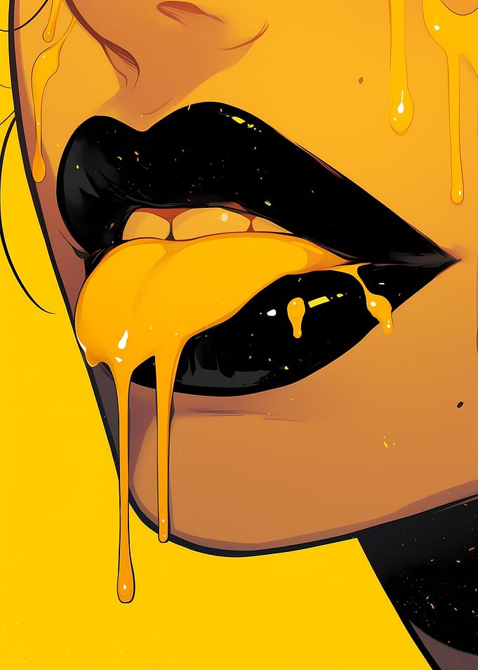 Dripping Gold Lips