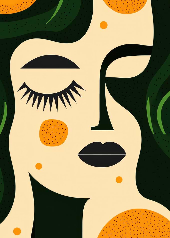 Abstract Woman Face Art